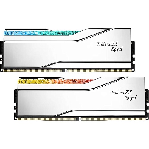 Модуль памяти DDR5 G.Skill Trident Z5 Royal 2x32GB 6000MHz Silver (F5-6000J2836G32GX2-TR5S)