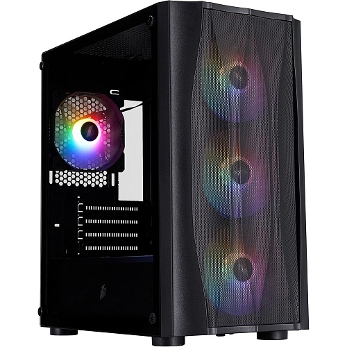 Корпус 1stPlayer X3-M-BK-4F1 Black