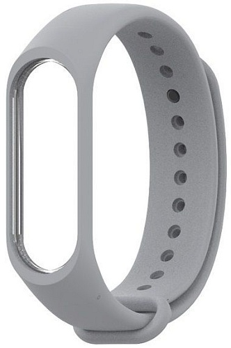 Ремешок силиконовый для Xiaomi MI Band 3/4 (Dark Gray)