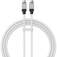 Кабель Baseus CoolPlay Series USB-C to USB-C 100W 1m White (CAKW000202)