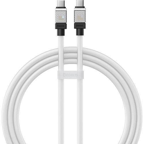 Кабель Baseus CoolPlay Series USB-C to USB-C 100W 1m White (CAKW000202)