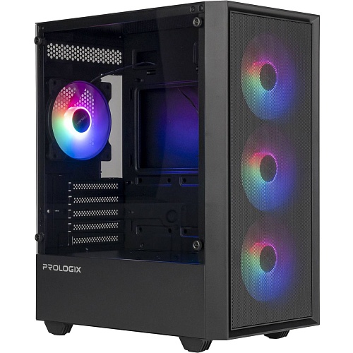 Корпус Prologix E107 Tempered Glass Black - придбати в Дніпрі, Україні: ціна, характеристики | інтернет-магазин TOUCH