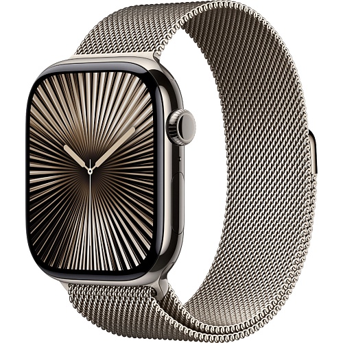 Смарт-часы Apple Watch Series 10 GPS + Cellular 46mm Natural Titanium Case with Natural Milanese Loop S/M (MC7Q4)