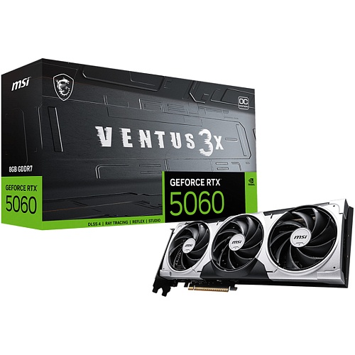 Видеокарта MSI GeForce RTX 5060 Ventus 3X OC 8G (G5060-8V3C) UA 