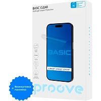 Гидрогелевая защитная пленка Proove Hydrogel Screen Protection BASIC Size S Clear + бесплатная поклейка (GGBA11600150)