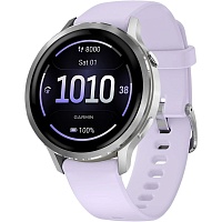 Смарт-часы Garmin Venu 4 41mm Silver with Periwinkle Silicone Band (010-03013-01)