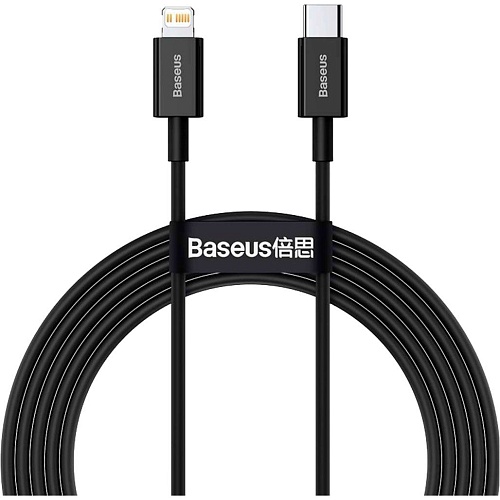 Кабель Baseus Superior Series Fast Charging USB-C to Lightning 20W 2m Black (CATLYS-C01) - придбати в Дніпрі, Україні: ціна, характеристики | інтернет-магазин TOUCH