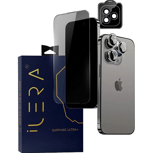 Защитное стекло iLera Premium Sapphire Ultra + Corning Glass для Apple iPhone 15 Pro (iLPrSap15Pro)