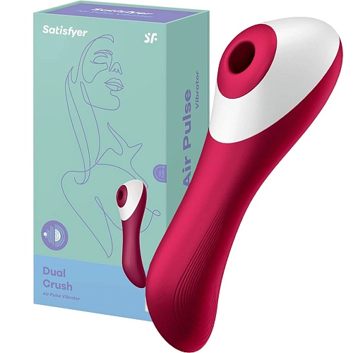 Вібратор з вакуумною стимуляцією Satisfyer Dual Crush Wine Red (SO6088) - придбати в Дніпрі, Україні: ціна, характеристики | інтернет-магазин TOUCH