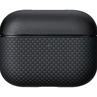 Чехол Pitaka Aramid Fiber Magnetic Case для Apple AirPods Pro 3 Black/Gray (APM2501)