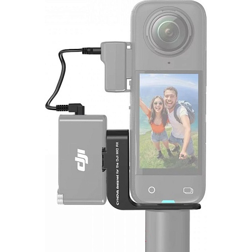 Крепление Cynova C-X4-CS02 для приёмника DJI Mic 2 на экшн-камеры Insta360 X4/X3/X2