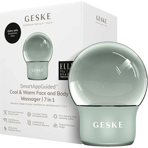 Массажер для лица GESKE Cool&Warm Face and Body Massager 7в1 Green (HB0299)