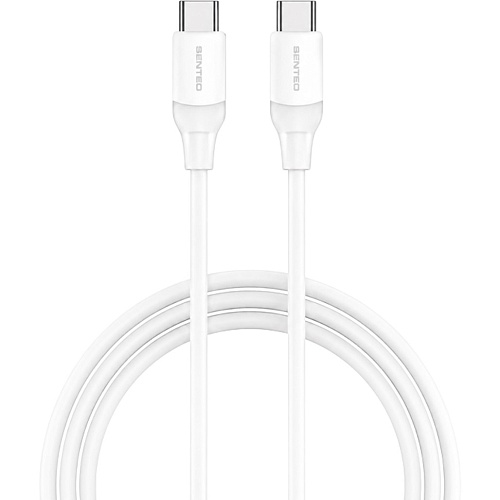 Кабель Senteo SL-07 Skin Silicone USB-C to USB-C 100W 1.2m White - придбати в Дніпрі, Україні: ціна, характеристики | інтернет-магазин TOUCH