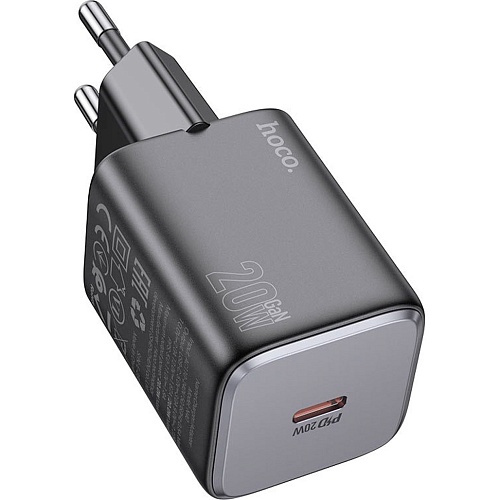 Сетевое зарядное устройство Hoco N40 Mighty 20W Black (616966)