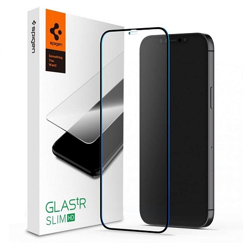 Захисне скло Spigen Glass FC HD для iPhone 12 Pro Max Black (AGL01468) - придбати в Дніпрі, Україні: ціна, характеристики | інтернет-магазин TOUCH
