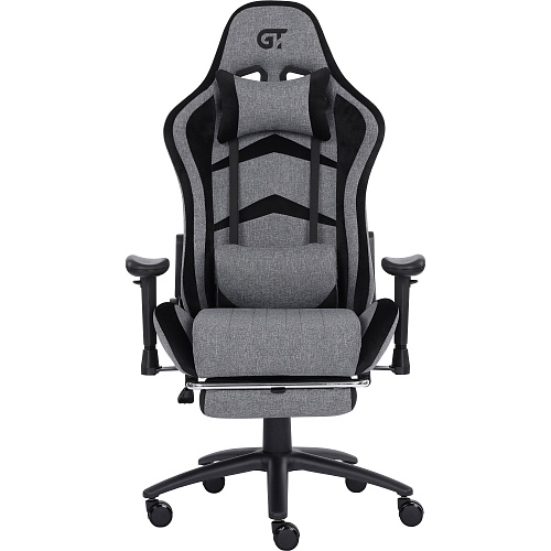 Геймерское кресло GT Racer X-2534-F Fabric Gray/Black Suede