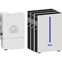 Система хранения энергии Deye SUN-10K-SG02LP1-EU-AM3 10kW + 3 АКБ RW-M6.1-B 18.4kWh (51.2V/120Ah/6144Wh)