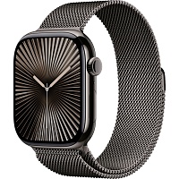 Смарт-часы Apple Watch Series 10 GPS + Cellular 46mm Slate Titanium Case with Slate Milanese Loop S/M (MC7R4)