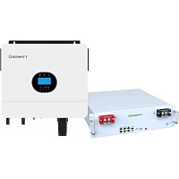 Система зберігання енергії Growatt SPF 6000 ES Plus 48V 6kW + 1 АКБ Hope 5.0L-B1 5.1kWh (51.2V/100Ah/5120Wh) (SV-1GR6K1-LGR5K1-1) - придбати в Дніпрі, Україні: ціна, характеристики | інтернет-магазин TOUCH