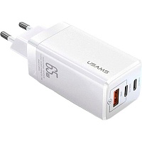 Мережевий зарядний пристрій Usams T33 US-CC110 GaN Mini Fast Charger 65W White - придбати в Дніпрі, Україні: ціна, характеристики | інтернет-магазин TOUCH