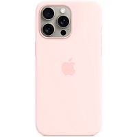 Чехол Silicone Case with MagSafe для Apple iPhone 15 Pro Max Light Pink AAA