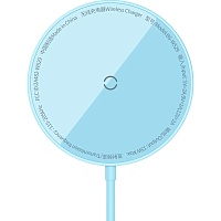 Беспроводное зарядное устройство Baseus Simple Mini3 Magnetic Wireless Charger 15W Blue (CCJJ040303)
