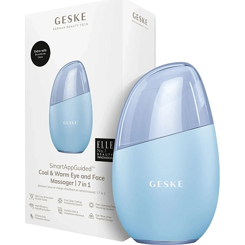 Массажер для лица GESKE Cool & Warm Eye and Face Massager 7в1 Aquamarine (HB0285)