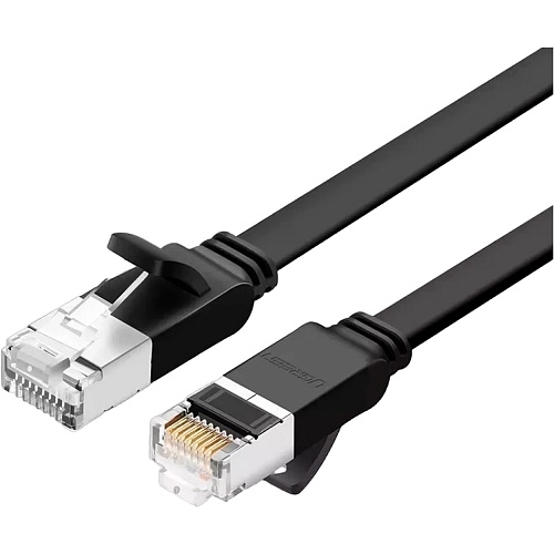 Патч-корд Ugreen NW101 Cat 6 U/UTP Pure Copper Ethernet Flat Cable 3m Black (50186)