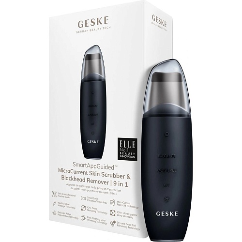 Микротоковый скрабер для лица GESKE MicroCurrent Skin Scrubber&Blackhead Remover 9в1 Black (HB0146)