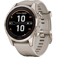 Смарт-часы Garmin Fenix 7S Pro Sapphire Solar Edition Soft Gold with Light Sand Band (010-02776-14)