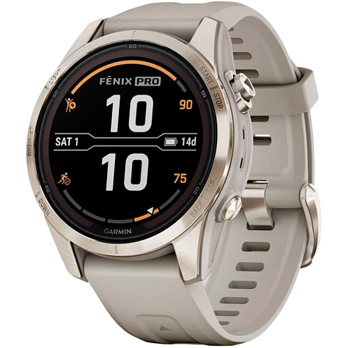 Смарт-часы Garmin Fenix 7S Pro Sapphire Solar Edition Soft Gold with Light Sand Band (010-02776-14)