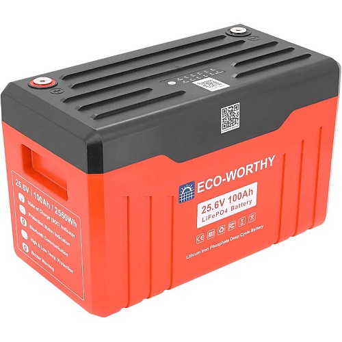 Аккумулятор Eco-Worthy LiFePO4 24V (25.6V/100Ah/2560Wh) (Eco-Worthy-251004)