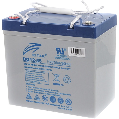 Аккумулятор Ritar GEL 12V (12V/55Ah/660Wh) (DG12-55) 