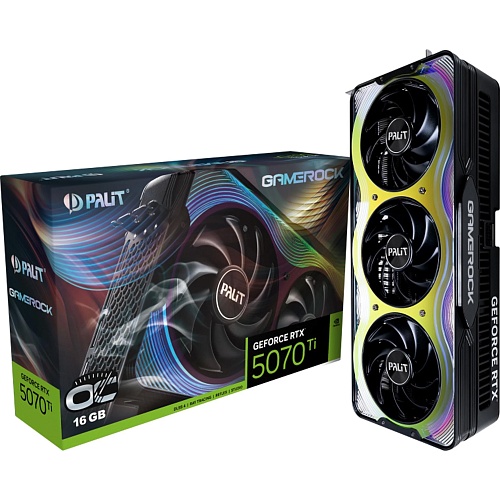 Видеокарта Palit GeForce RTX 5070 Ti GameRock OC (NE7507TH19T2-GB2030G) EU 