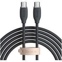 Кабель Baseus Jelly Liquid Silica Gel Fast Charging Data Cable USB-C to USB-C 100W 2m Black (CAGD030101) - придбати в Дніпрі, Україні: ціна, характеристики | інтернет-магазин TOUCH