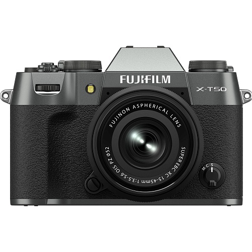 Беззеркальный фотоаппарат Fujifilm X-T50 Kit XC 15-45mm f/3.5-5.6 OIS PZ Charcoal Silver (16828923)
