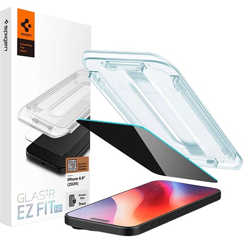 Защитное стекло Spigen EZ Fit HD Glas.tR для Apple iPhone 16 Pro Max Privacy (AGL07915) 1-Pack
