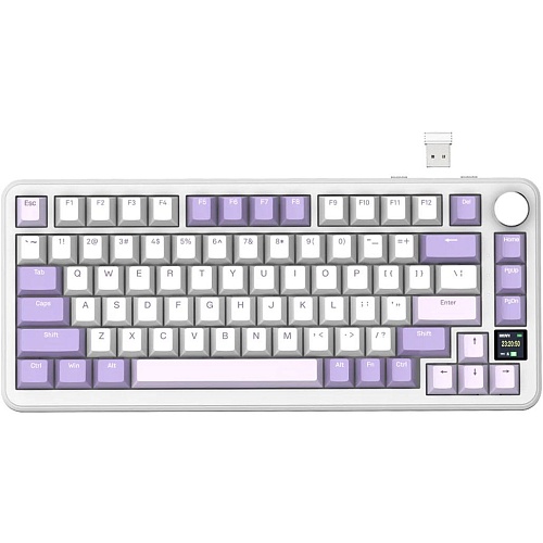Клавиатура Attack Shark X85 Pro RGB Linear Blueberry Switches Wireless Lavender (AS-6972792471105-L)