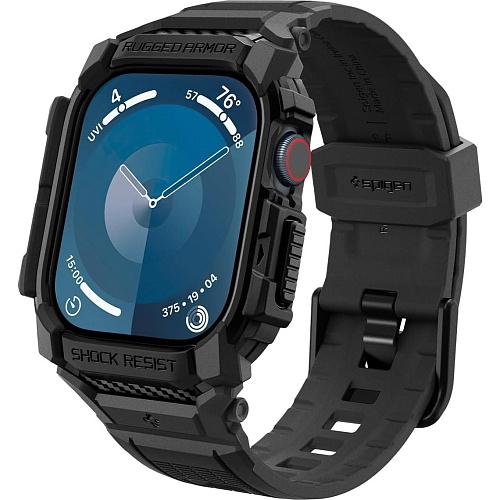 Чехол-ремешок Spigen Rugged Armor Pro для Apple Watch 46mm Matte Black (ACS08604)