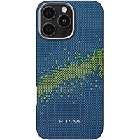 Чехол Pitaka Tactile Woven Case StarPeak MagEZ Lumintex Edition для Apple iPhone 16 Pro Milky Way Galaxy (KI1603PMYG)