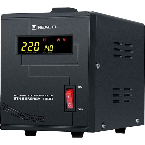 Стабілізатор напруги REAL-EL Stab Energy-1000 (EL122400012) - придбати в Дніпрі, Україні: ціна, характеристики | інтернет-магазин TOUCH