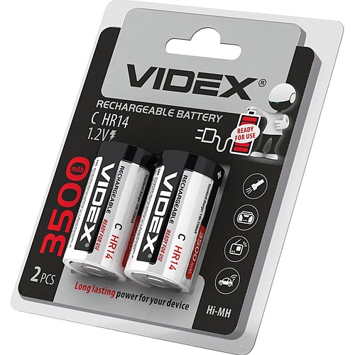 Аккумулятор Videx HR14/C 3500mAh Ni-MH 2шт (HR14/3500/2DB)