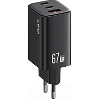 Мережевий зарядний пристрій Usams CC265 GaN 67W Black - придбати в Дніпрі, Україні: ціна, характеристики | інтернет-магазин TOUCH