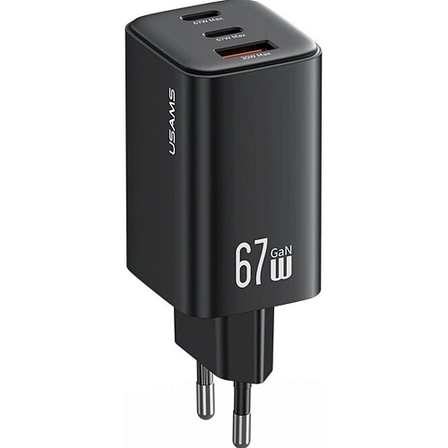 Сетевое зарядное устройство Usams CC265 GaN 67W Black