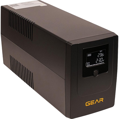 Источник бесперебойного питания (ИБП) Gear GU-1000PLCD 1000VA/800W
