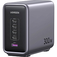 Сетевое зарядное устройство Ugreen CD333 Nexode 300W GaN Wall Charger Gray (90903B)