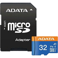 Карта пам'яті ADATA MicroSDXC Premier 32Gb Class 10 UHS-1 A2 + SD адаптер (AUSDH32GUICL10A1-RA1) - придбати в Дніпрі, Україні: ціна, характеристики | інтернет-магазин TOUCH