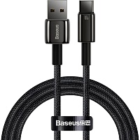 Кабель Baseus Tungsten Gold USB-A to USB-C 1m Black (CAWJ000001)