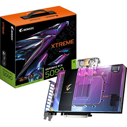 Видеокарта AORUS GeForce RTX 5090 XTREME WATERFORCE WB 32GB (GV-N5090AORUSX WB-32GD) UA 