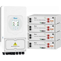 Система хранения энергии Deye SUN-6K-SG05LP1-EU 6kW + 4 АКБ SE-G5.1 Pro-B 20.4 kWh (51.2V/100Ah/5120Wh)